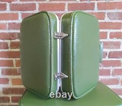 Vintage Nisting Luggage Suitcase Set Of 3 Avocat Green Excellent Fingerhut