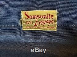 Vintage Samsonite Shwayder Bros Hawaïenne Bleu / Os 2-pièces De Bagages