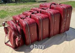 Vintage World Traveler Faux Leather Burgundy Luggage Ensemble De 5 (used)