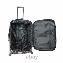 World Traveler 4-piece Rolling Expandable Spinner Luggage Set Classic Floral