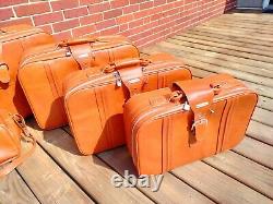 World Traveler Vintage Faux Bagage Set De 5 Valises Plus Âgé Nettoyer Avec La Clé