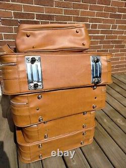 World Traveler Vintage Faux Bagage Set De 5 Valises Plus Âgé Nettoyer Avec La Clé